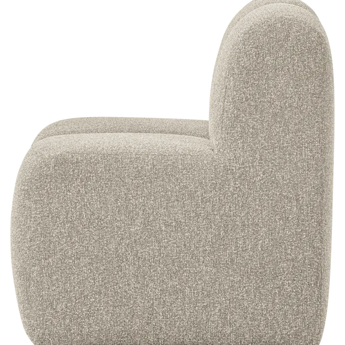 Woood Mojo Eetbankje 84cm Met Rugleuning Boucle Beige Melange