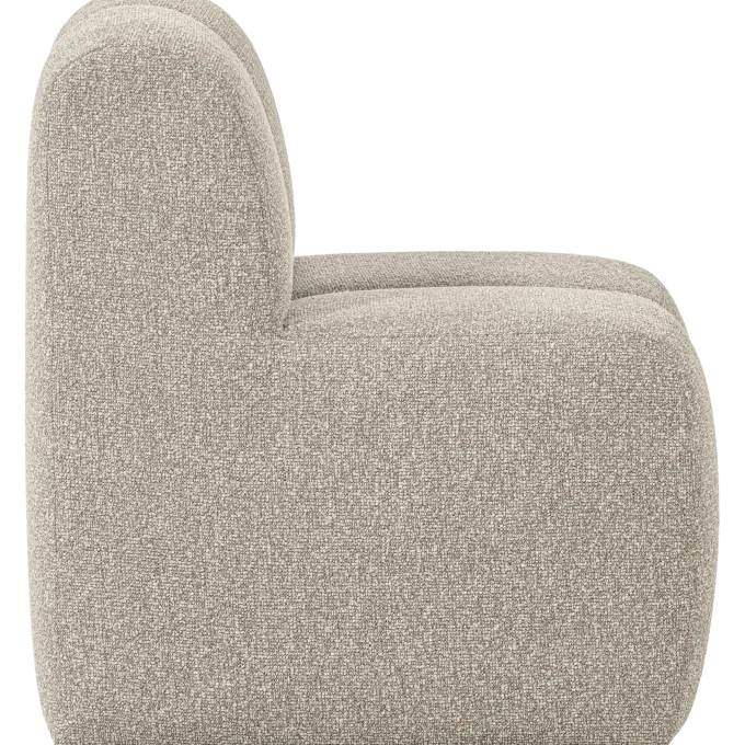 Woood Mojo Eetbankje 84cm Met Rugleuning Boucle Beige Melange