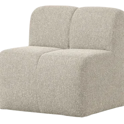 Woood Mojo Eetbankje 84cm Met Rugleuning Boucle Beige Melange