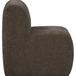 Woood Mojo Eetbankje 84cm Met Rugleuning Ribstof Bruin