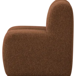 Woood Mojo Eetbankje 84cm Met Rugleuning Boucle Roestbruin Melange