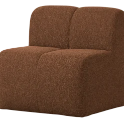 Woood Mojo Eetbankje 84cm Met Rugleuning Boucle Roestbruin Melange
