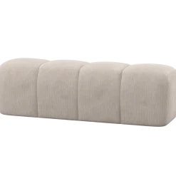Woood Mojo Eetbankje 164 Cm Ribstof Ecru