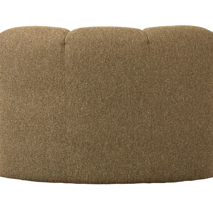 Woood Mojo Eetbankje Hoek Met Rugleuning Boucle Geel/Bruin Melange