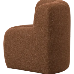 Woood Mojo Eetbankje Hoek Met Rugleuning Boucle Roestbruin Melange