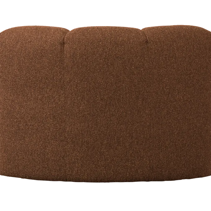Woood Mojo Eetbankje Hoek Met Rugleuning Boucle Roestbruin Melange
