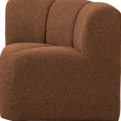 Woood Mojo Eetbankje Hoek Met Rugleuning Boucle Roestbruin Melange