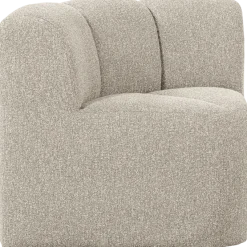 Woood Mojo Eetbankje Hoek Met Rugleuning Boucle Beige Melange