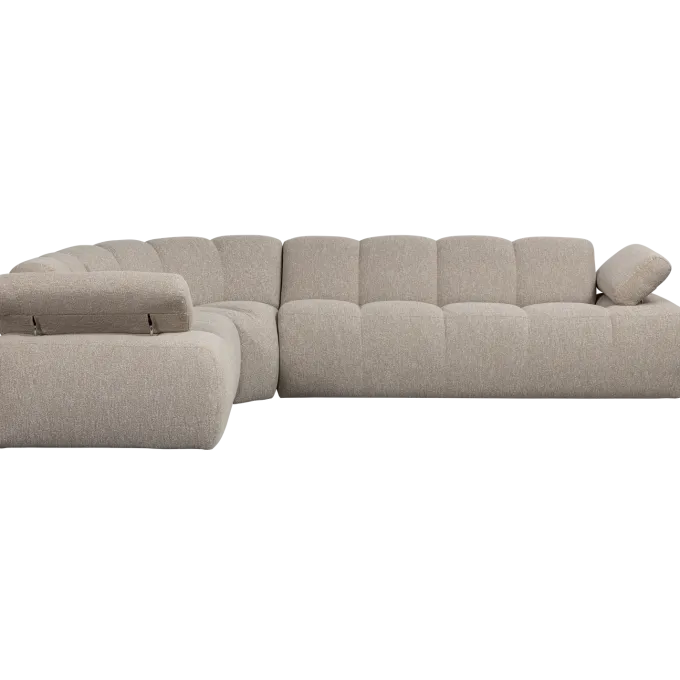 Woood Mojo Hoekbank Links Boucle Beige Melange