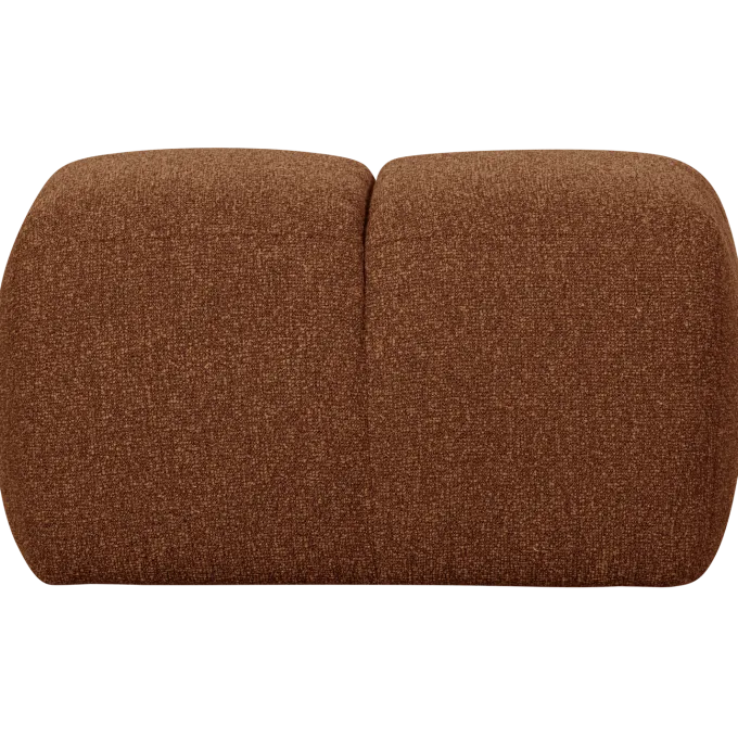 Woood Mojo poef 45x84x64cm boucle roestbruin melange