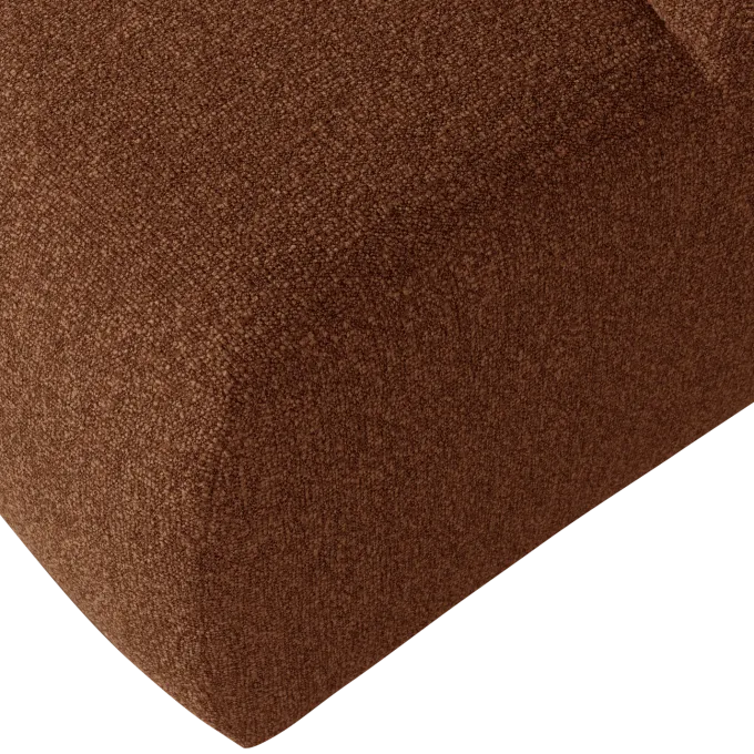 Woood Mojo poef 45x84x64cm boucle roestbruin melange