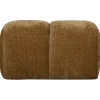 Woood Mojo poef 45x84x64cm geweven ribstof honinggeel