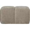 Woood Mojo poef 45x84x64cm geweven ribstof donkerzand
