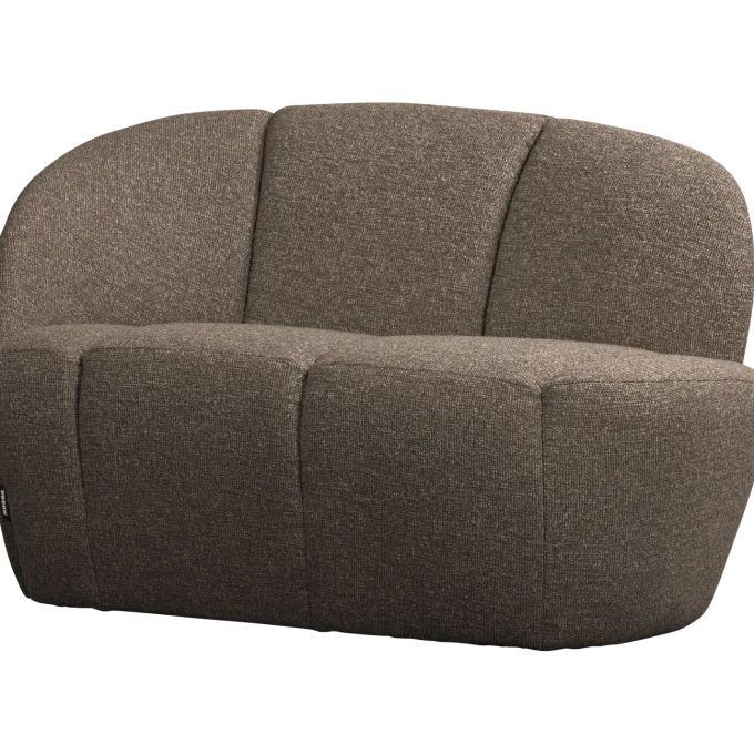 Woood Mojo 2-Zits Bankje Links Boucle Bruin Melange