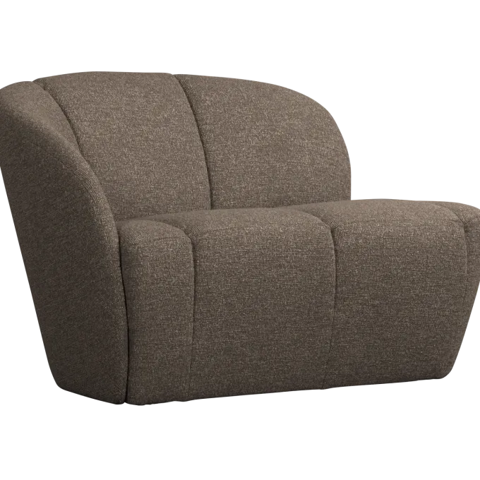 Woood Mojo 2-Zits Bankje Links Boucle Bruin Melange
