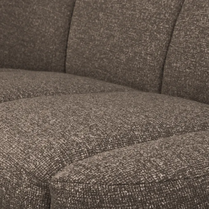 Woood Mojo 2-Zits Bankje Links Boucle Bruin Melange