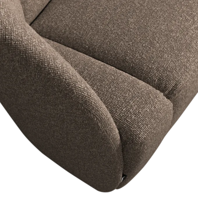 Woood Mojo 2-Zits Bankje Links Boucle Bruin Melange