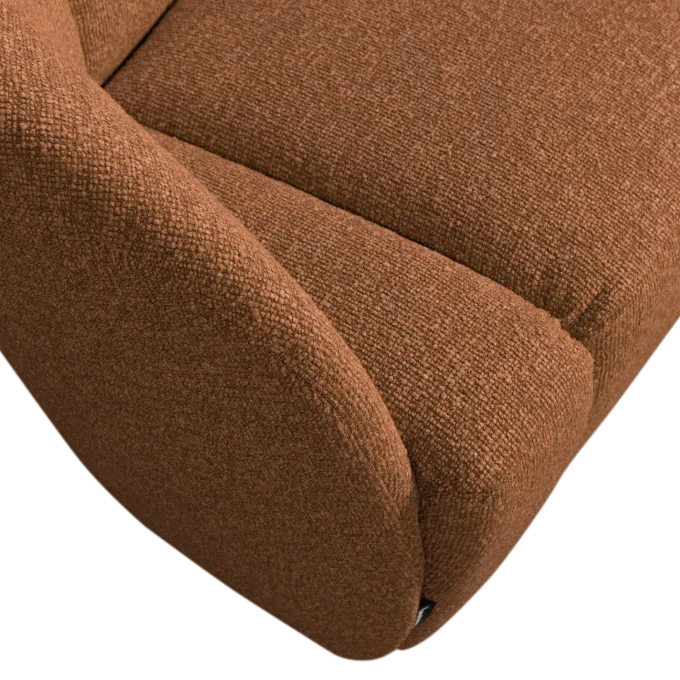 Woood Mojo 2-Zits Bankje Links Boucle Roestbruin Melange