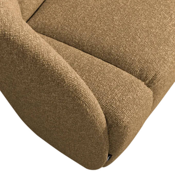 Woood Mojo 2-Zits Bankje Links Boucle Geel/Bruin Melange