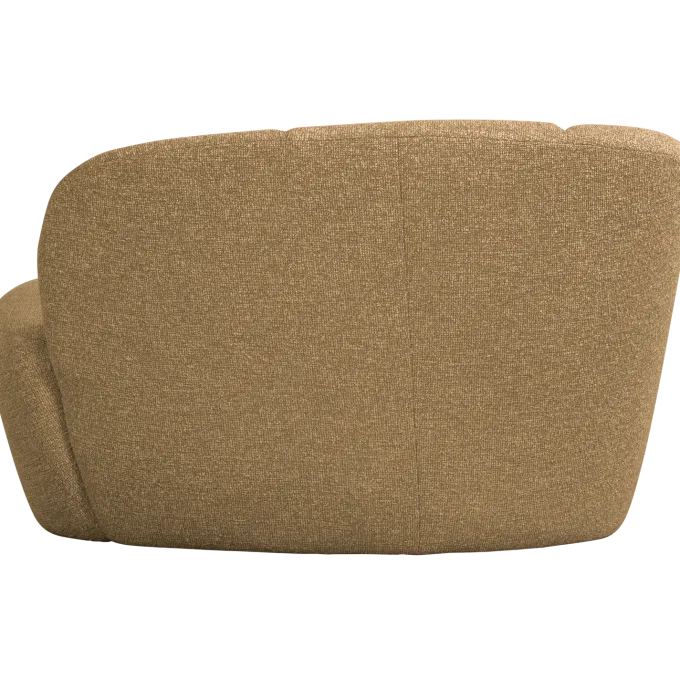Woood Mojo 2-Zits Bankje Links Boucle Geel/Bruin Melange