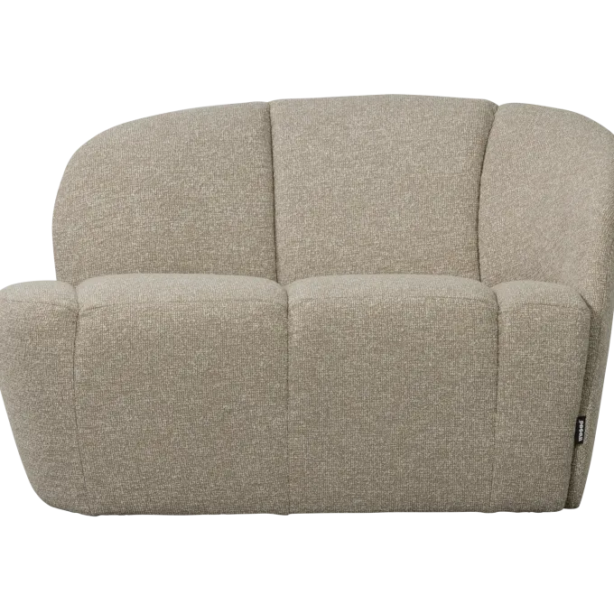 Woood Mojo 2-Zits Bankje Rechts Boucle Beige Melange