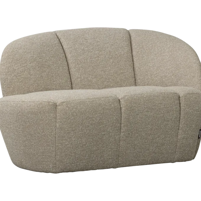 Woood Mojo 2-Zits Bankje Rechts Boucle Beige Melange