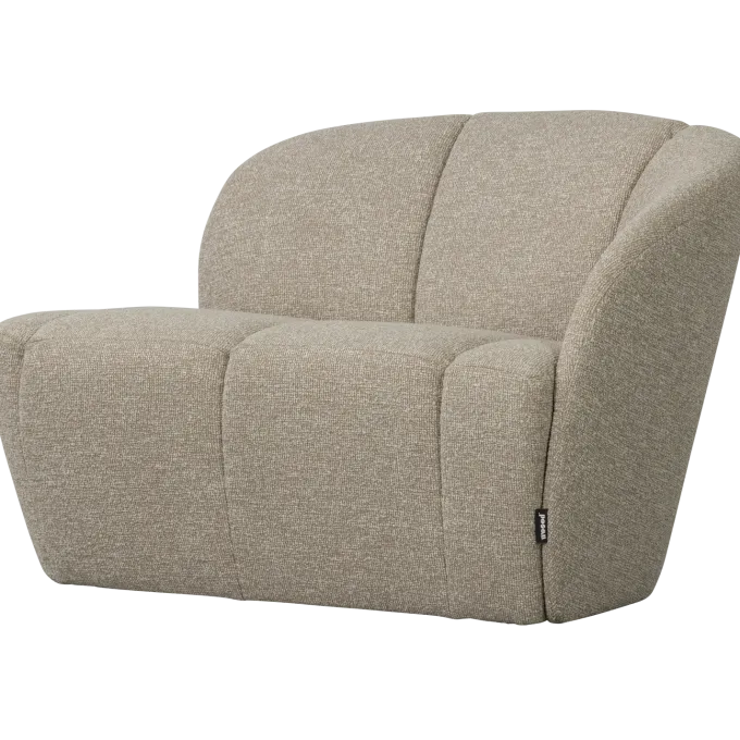 Woood Mojo 2-Zits Bankje Rechts Boucle Beige Melange