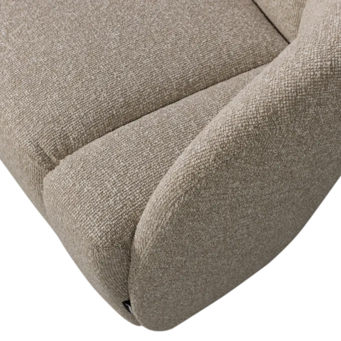 Woood Mojo 2-Zits Bankje Rechts Boucle Beige Melange