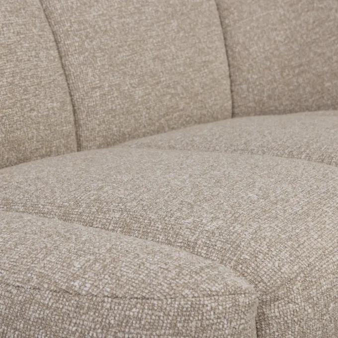 Woood Mojo 2-Zits Bankje Rechts Boucle Beige Melange