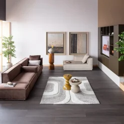 Woood Moro Vloerkleed Wol/Katoen Grijswit 170x240 Cm
