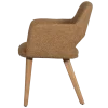 Woood Murat eetkamerstoel geel met houten poot naturel