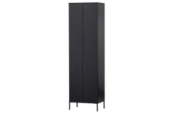 Woood New Gravure Hoge Kast Met Lade Grenen Zwart [fsc]