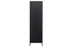 Woood New Gravure Hoge Kast Met Lade Grenen Zwart [fsc]