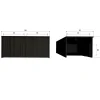 Woood New gravure kistbank grenen zwart [fsc]