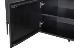 Woood New Gravure Tv Meubel 150 Cm Grenen Zwart [fsc]