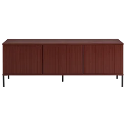Woood New gravure tv meubel 150 cm grenen Bordeauxrood fsc]