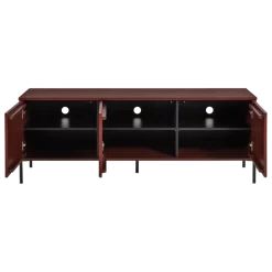 Woood New gravure tv meubel 150 cm grenen Bordeauxrood fsc]