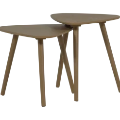 Woood Nila bijzettafels hout mud - set van 2