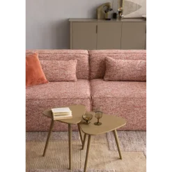 Woood Nila bijzettafels hout zand - set van 2