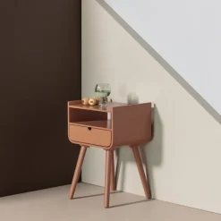Woood Nils Nachtkastje/Bijzettafel Hout Oudroze [fsc]