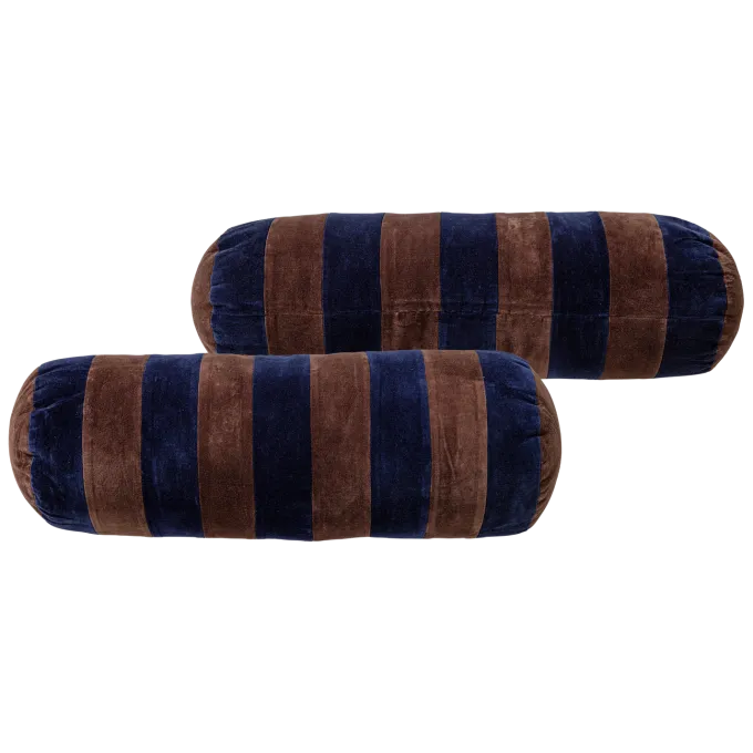 Woood Niva Kussens Bruin/Blauw - Set Van 4