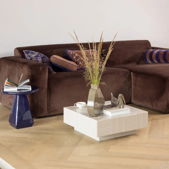 Woood Niva Kussens Bruin/Blauw - Set Van 4