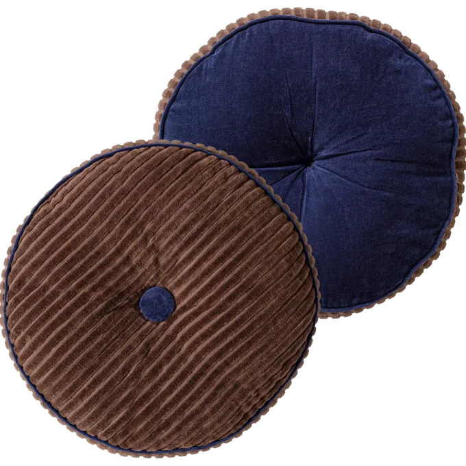 Woood Niva Kussens Bruin/Blauw - Set Van 4