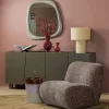 Woood Nomu Fauteuil Craquele Velvet Lichtbruin [fsc]
