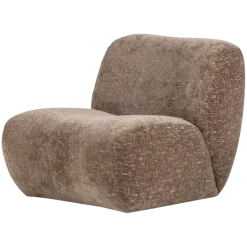 Woood Nomu Fauteuil Craquele Velvet Lichtbruin [fsc]