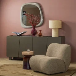 Woood Nomu Fauteuil Grove Chenille Lichtbruin [fsc]