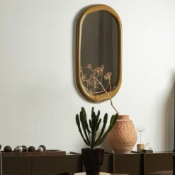 Woood Norea Spiegel 120x60 Cm Hout Hoogglans Honinggeel [FSC]