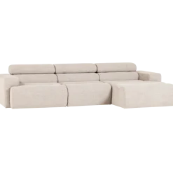 Woood Novi chaise longue bank rechts boucle naturel