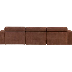 Woood Novi chaise longue bank links ribstof terra