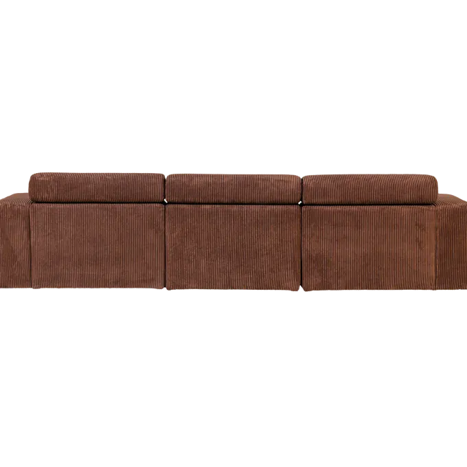 Woood Novi chaise longue bank links ribstof terra